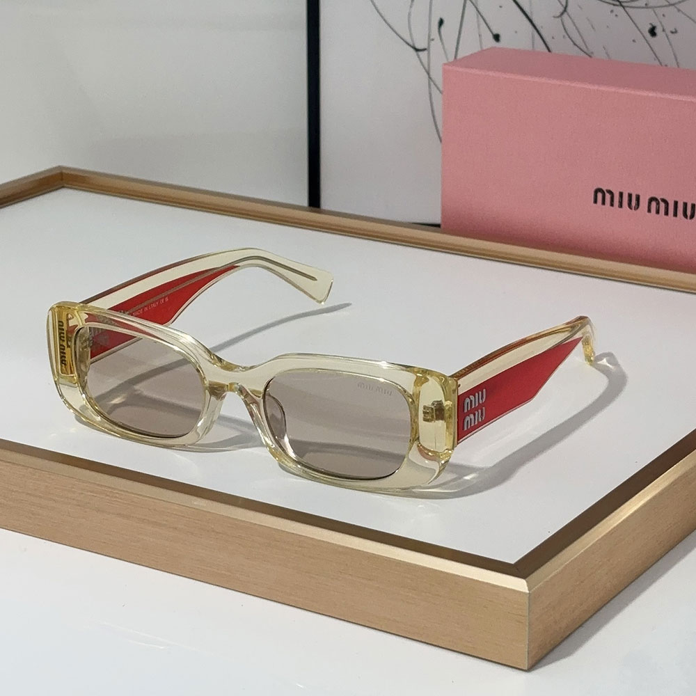 Miumiu  Mirror leg Logo Cat eye Sunglasses Top quality （Replica）