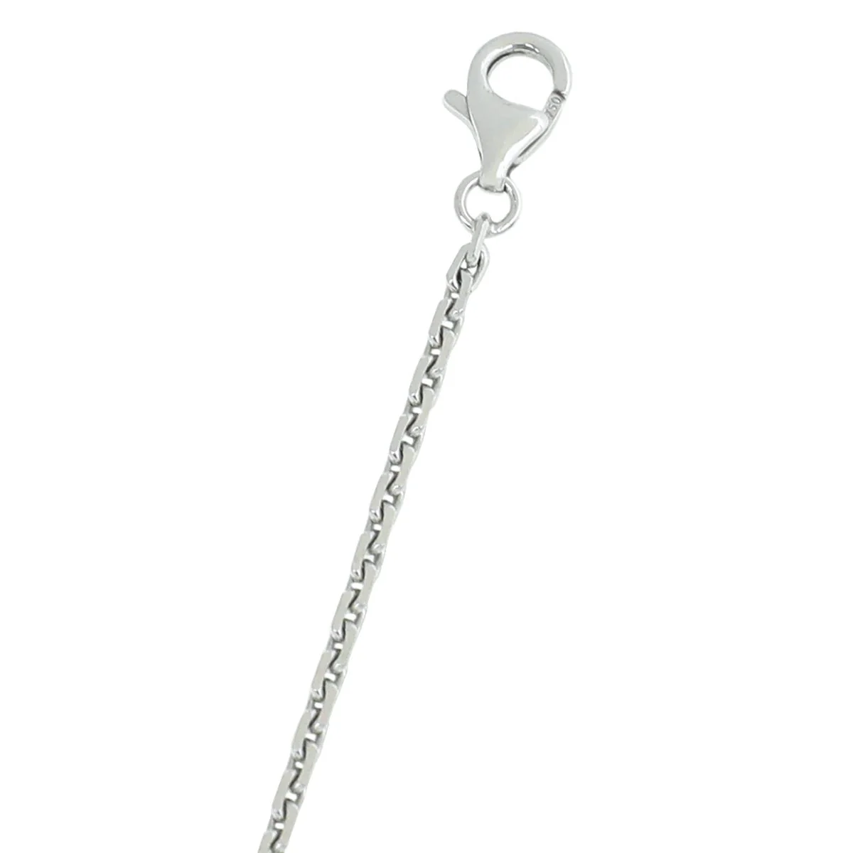 Cartier 18K White Gold 3 diamond Love Necklace