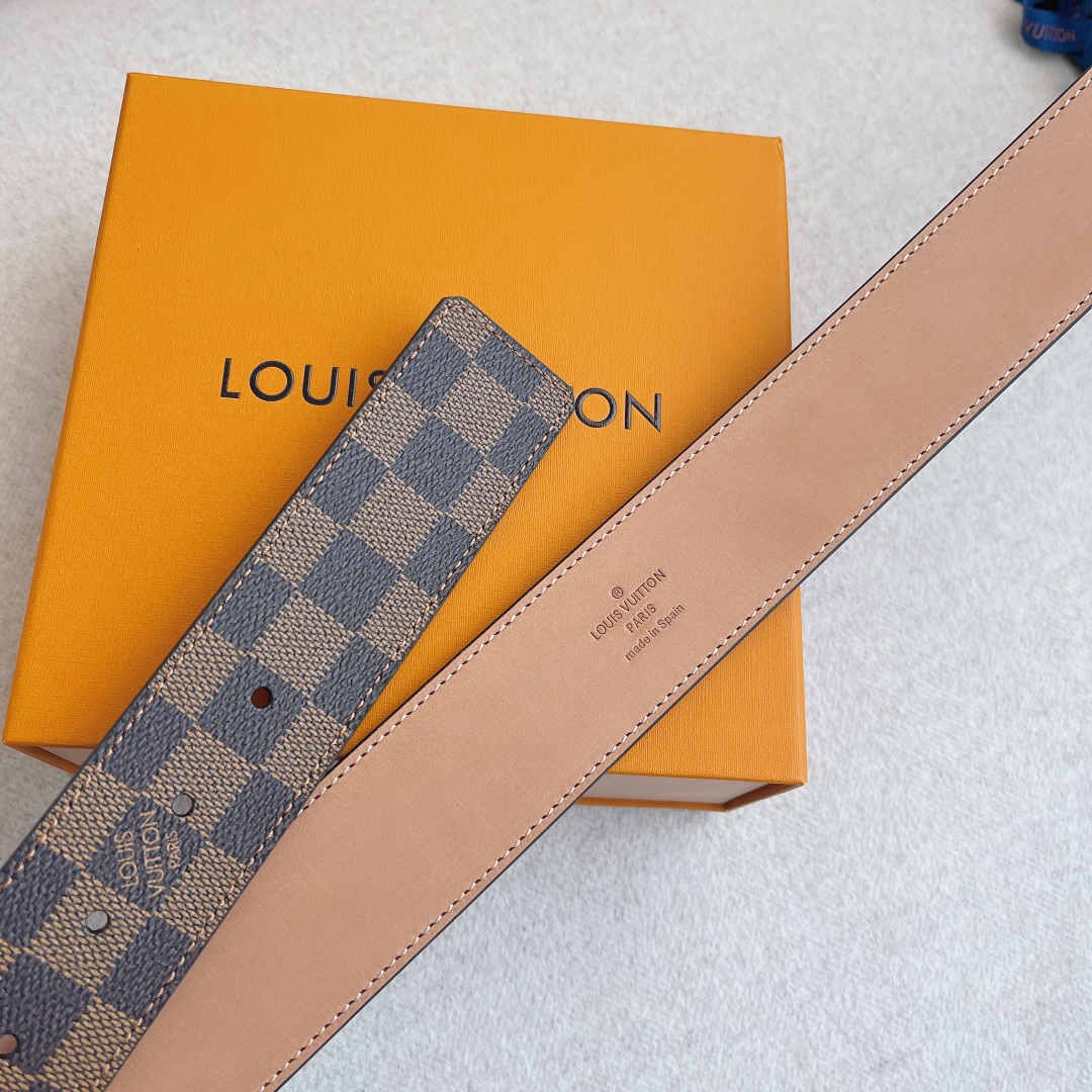 Louis Vuitton LV Leather Belts 1:1 Mirror Version