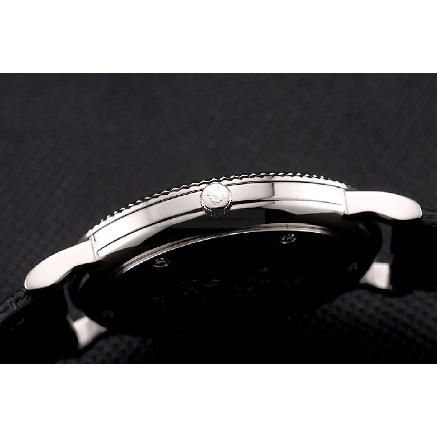 Calatrava Black Dial Roman 40 mm, Stainless Steel