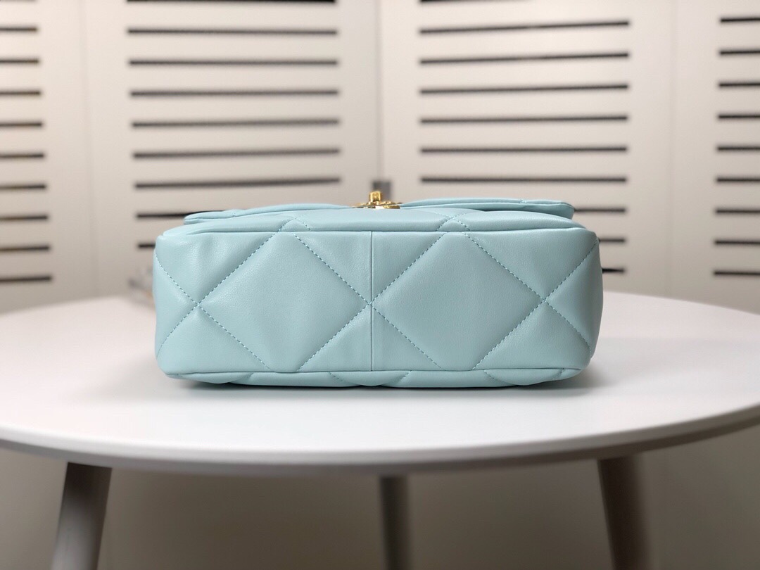 Chanel Lambskin Quilted Medium19 Flap Shoulder Bag Handbag