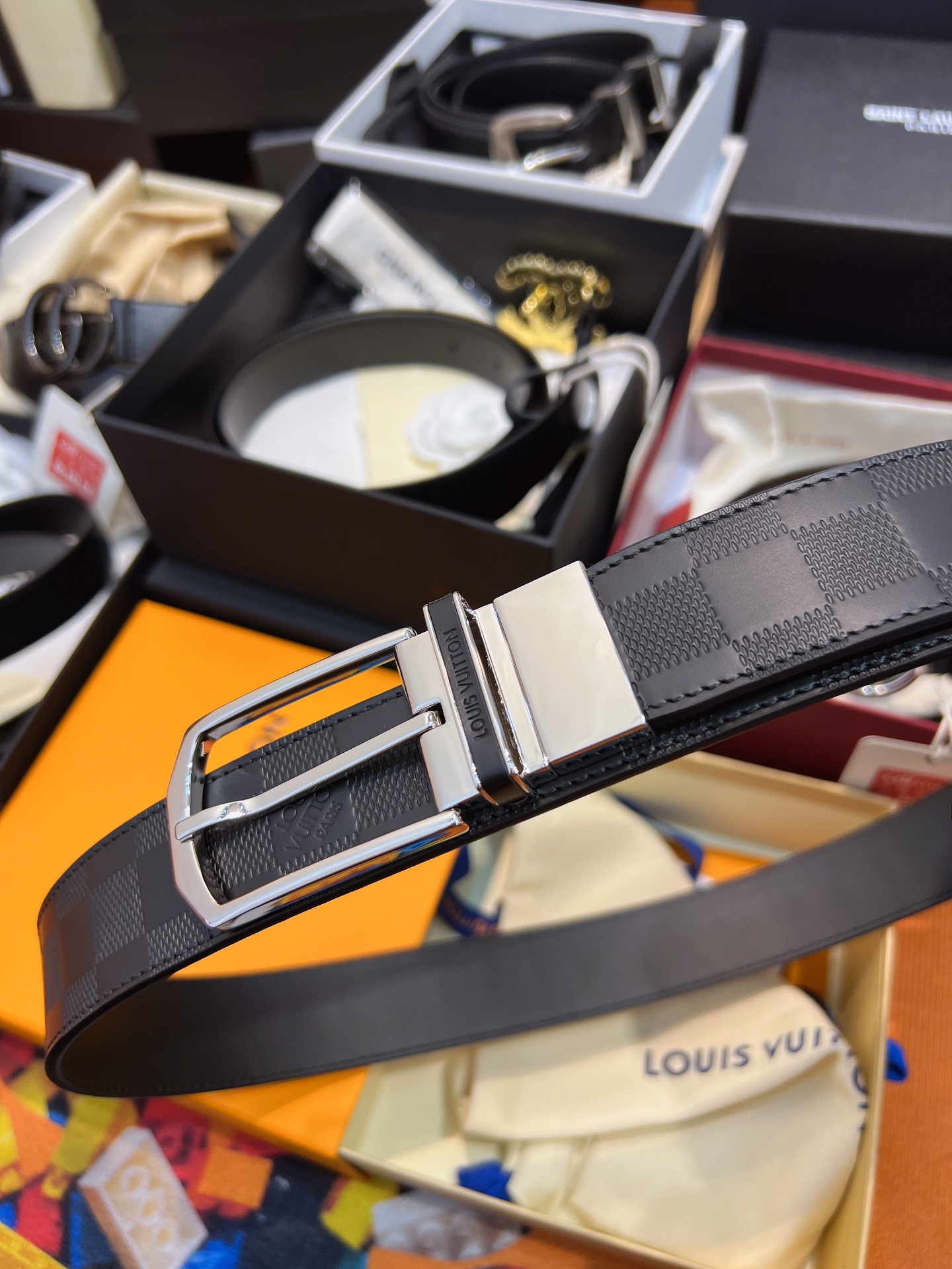Louis Vuitton LV Leather Belts 1:1 Mirror Version
