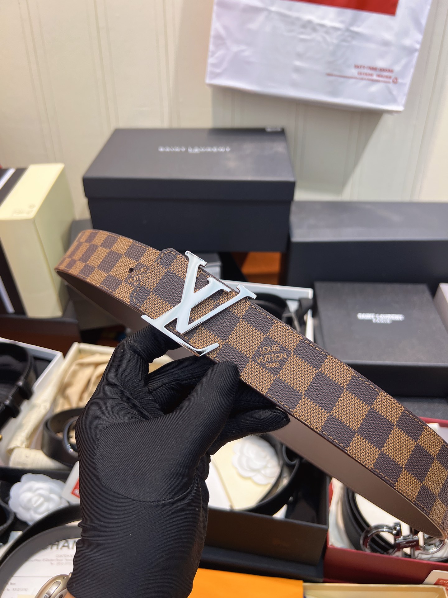 Louis Vuitton LV Leather Belts 1:1 Mirror Version