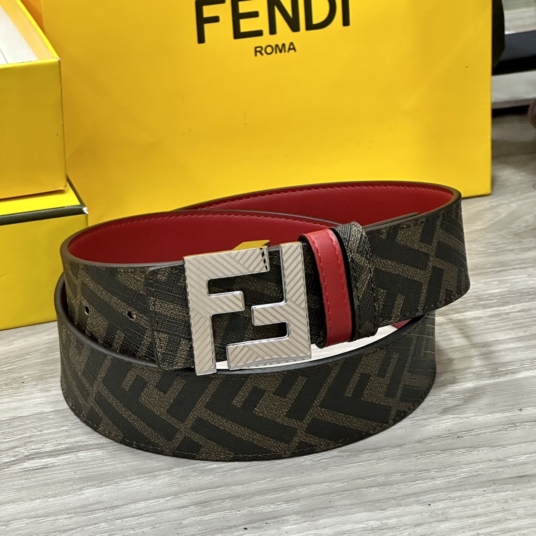 Fendi Leather Belts 1:1 Mirror Version