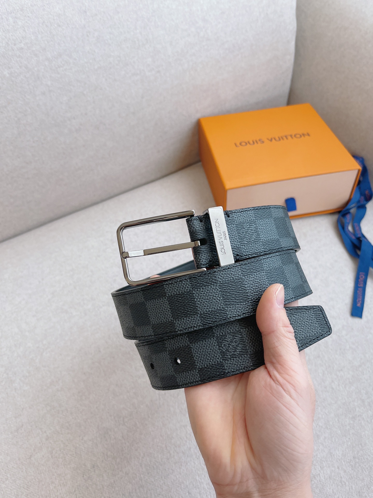 Louis Vuitton LV Leather Belts 1:1 Mirror Version