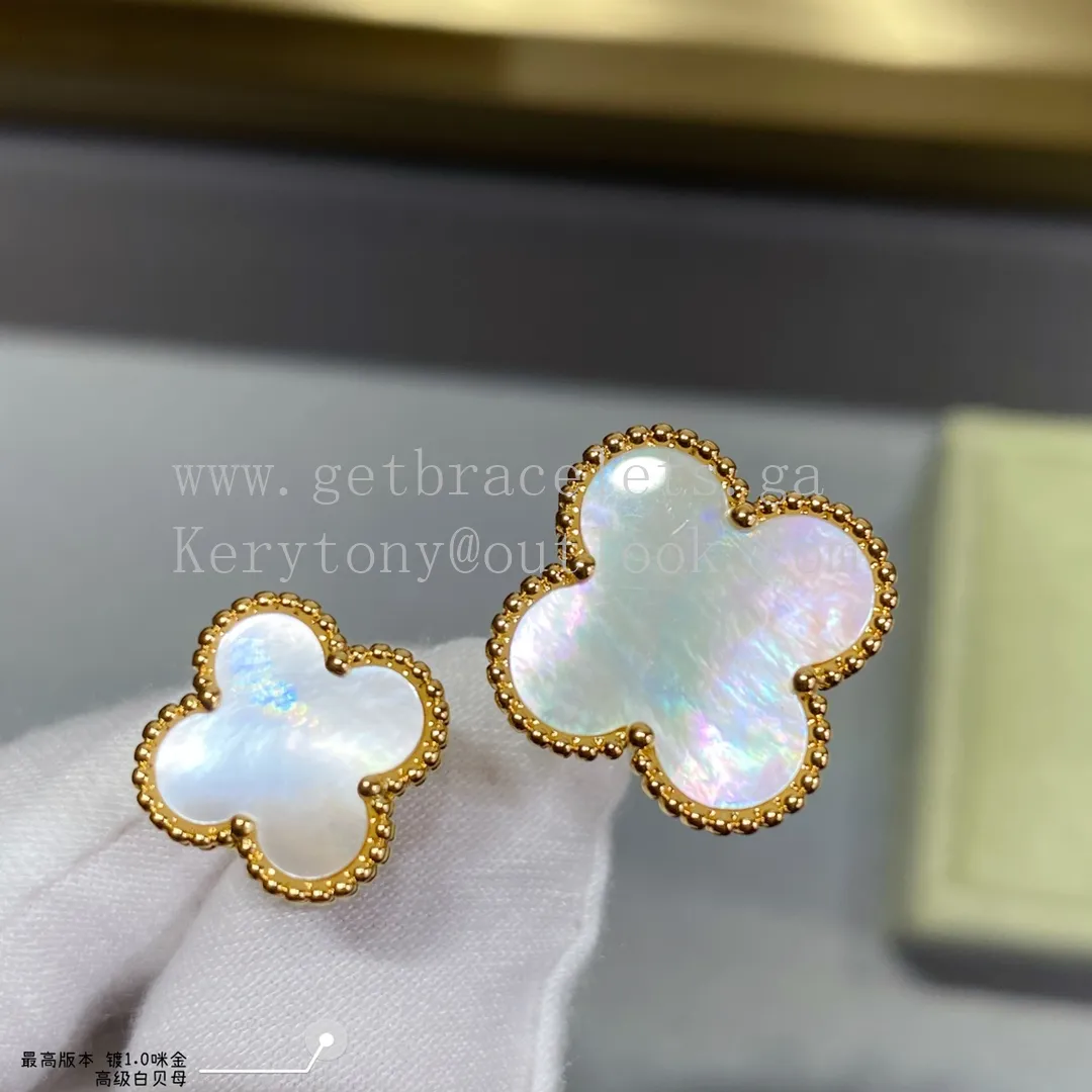 Van Cleef Arpels Magic Alhambra Between the Finger Ring Yellow Gold and White Gold