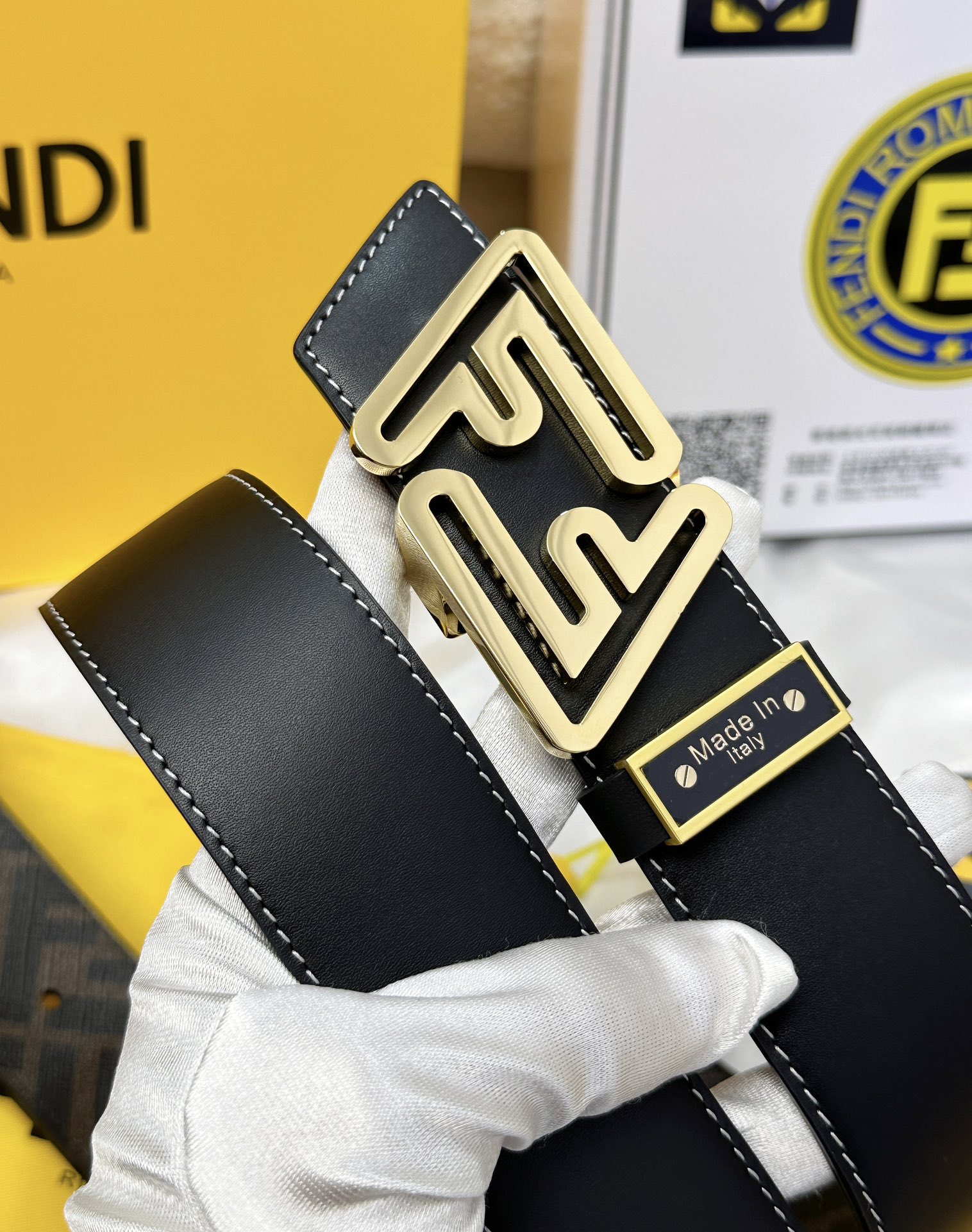Fendi Leather Belts 1:1 Mirror Version