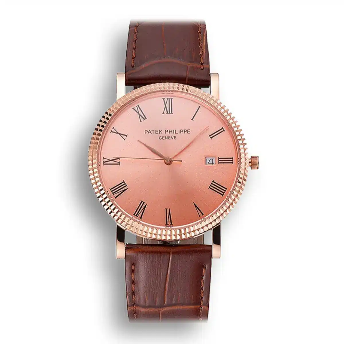 Calatrava Roman Dial Rose Gold 40 mm, Rose Gold Plated