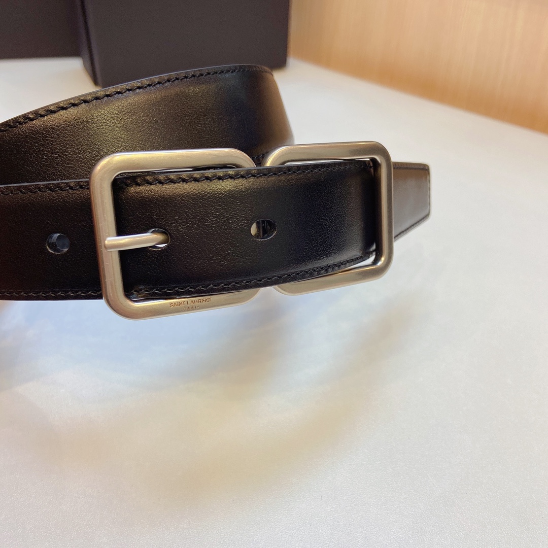 YSL Saint Laurent Leather Belts 1:1 Mirror Version
