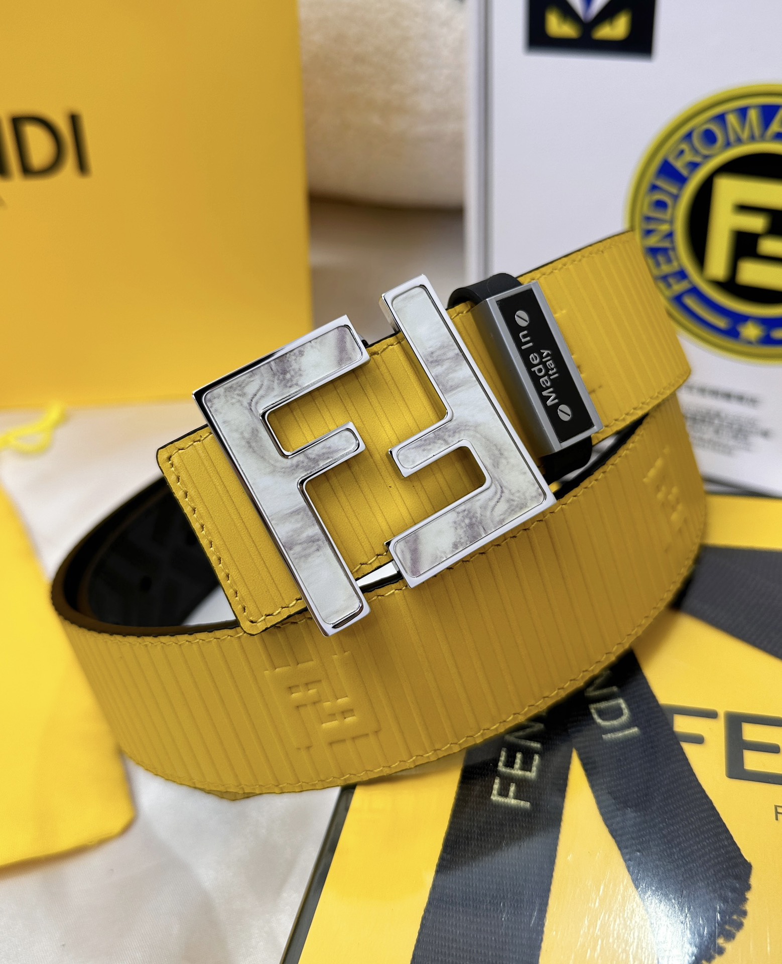 Fendi Leather Belts 1:1 Mirror Version