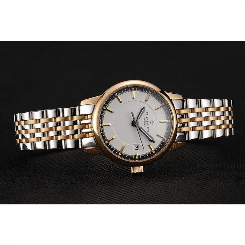 Calatrava Ladies Dial White 28 mm, Yellow Gold