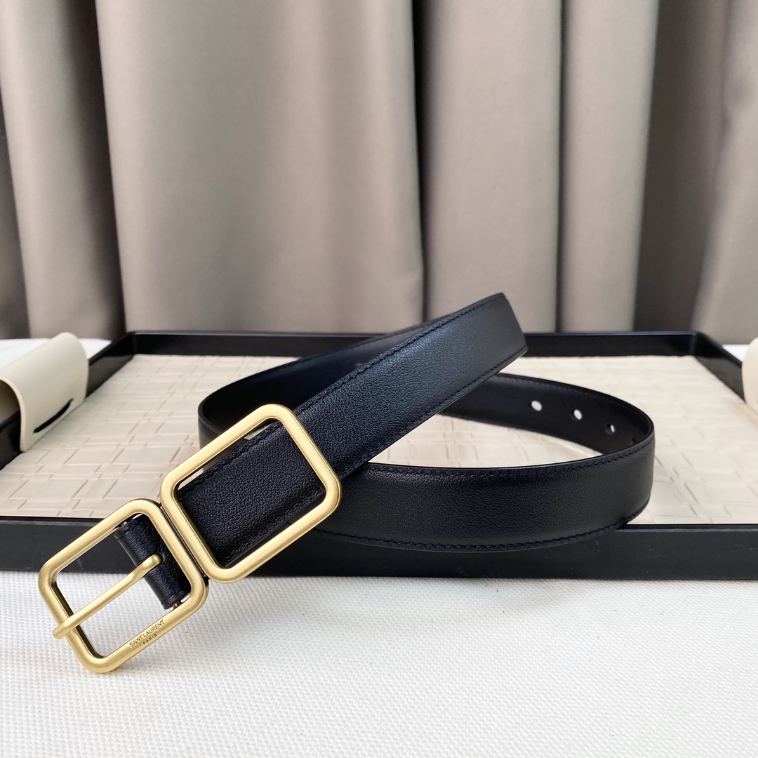 YSL Saint Laurent Leather Belts 1:1 Mirror Version