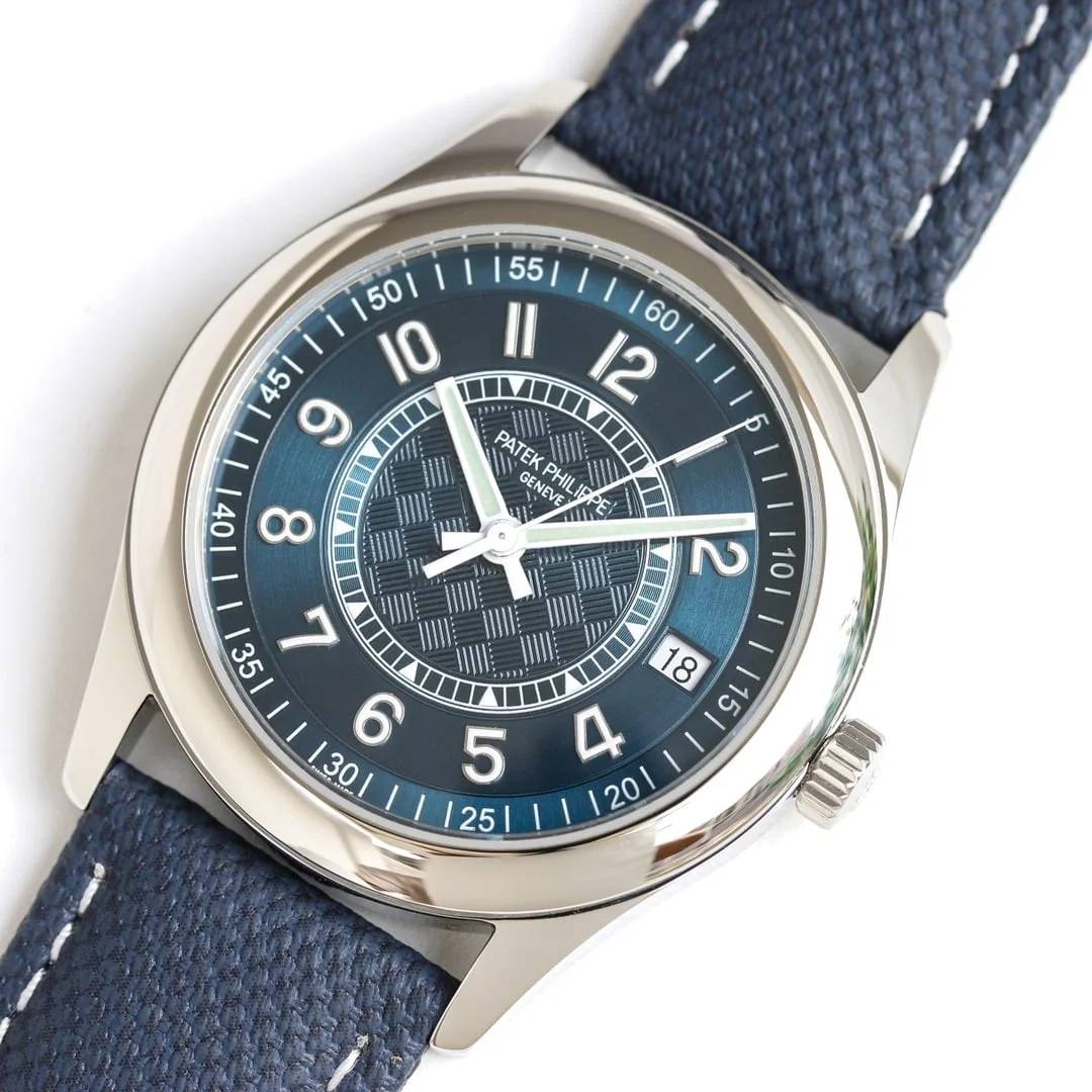 Calatrava 6007G-011 DATE, SWEEP SECONDS. 40 mm,White gold,