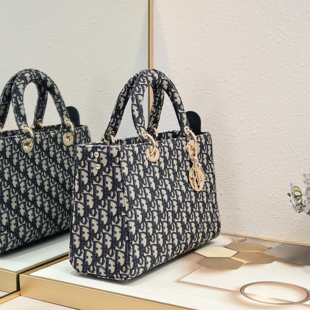 Dior Lady D-sire My Abcdior Horizontal Tote Bag Middle Shoulder Bag Handbag