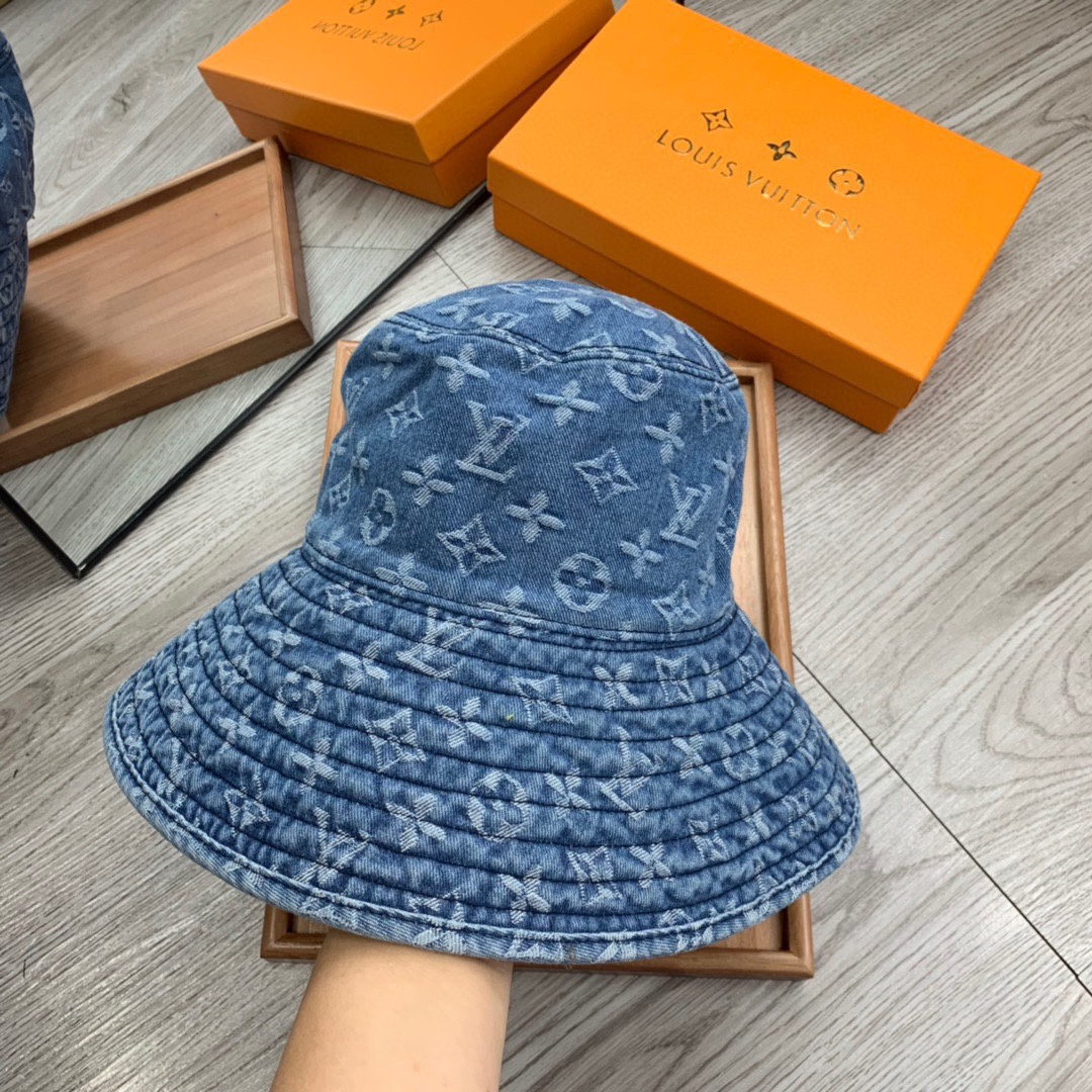 Louis Vuitton LV Cowboy Big-brimmed Fisherman Hat Sunhat （Replica）
