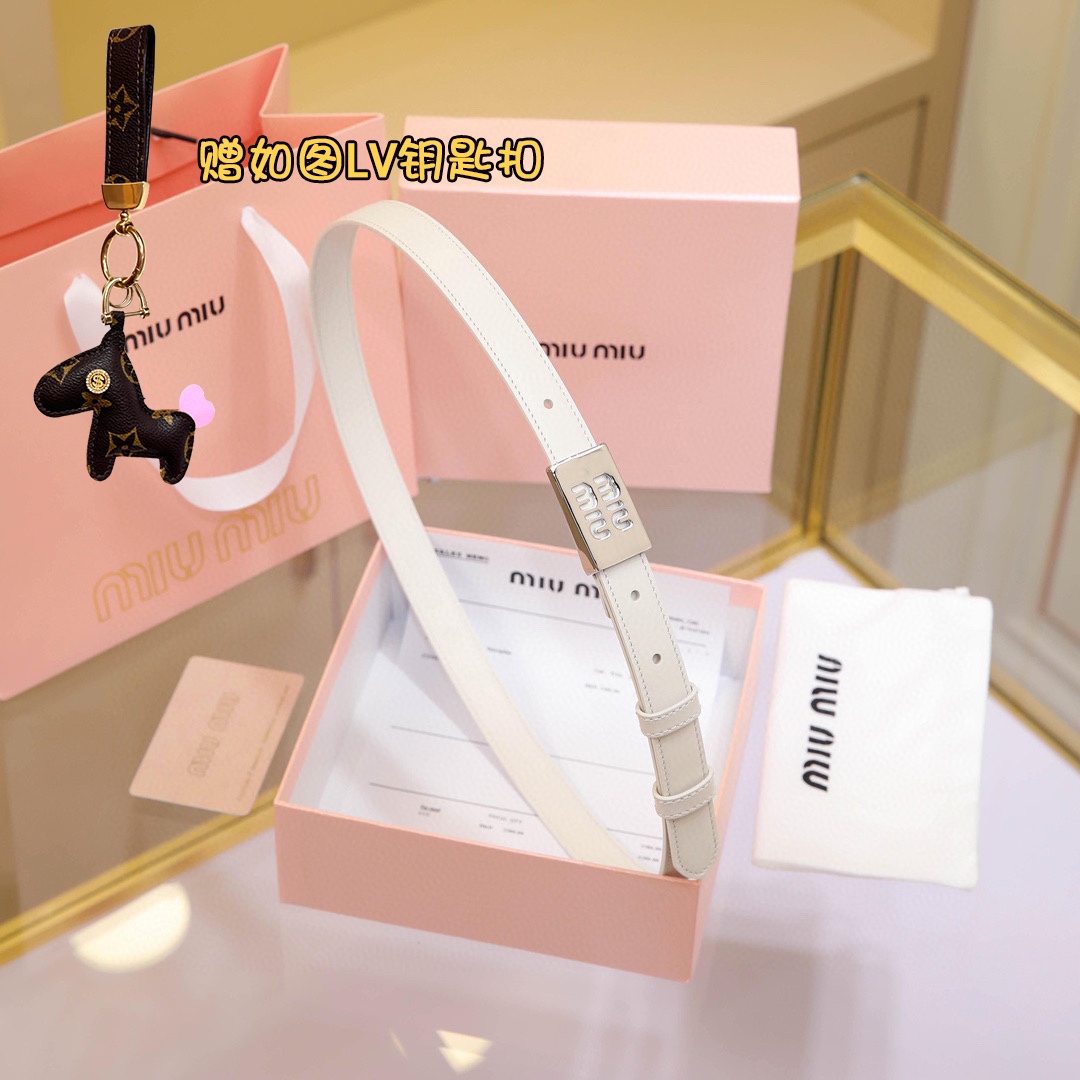 MiuMiu Leather Belts 1:1 Mirror Version