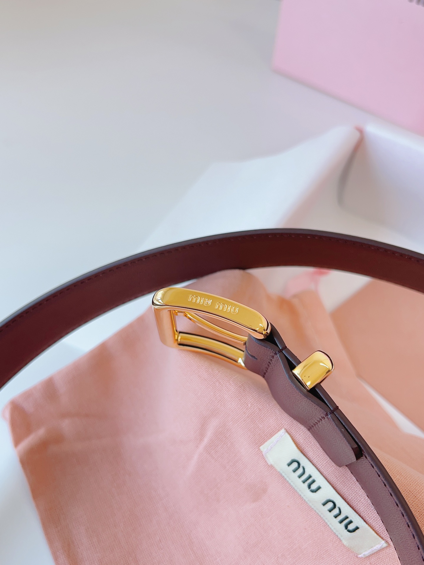 MiuMiu Leather Belts 1:1 Mirror Version
