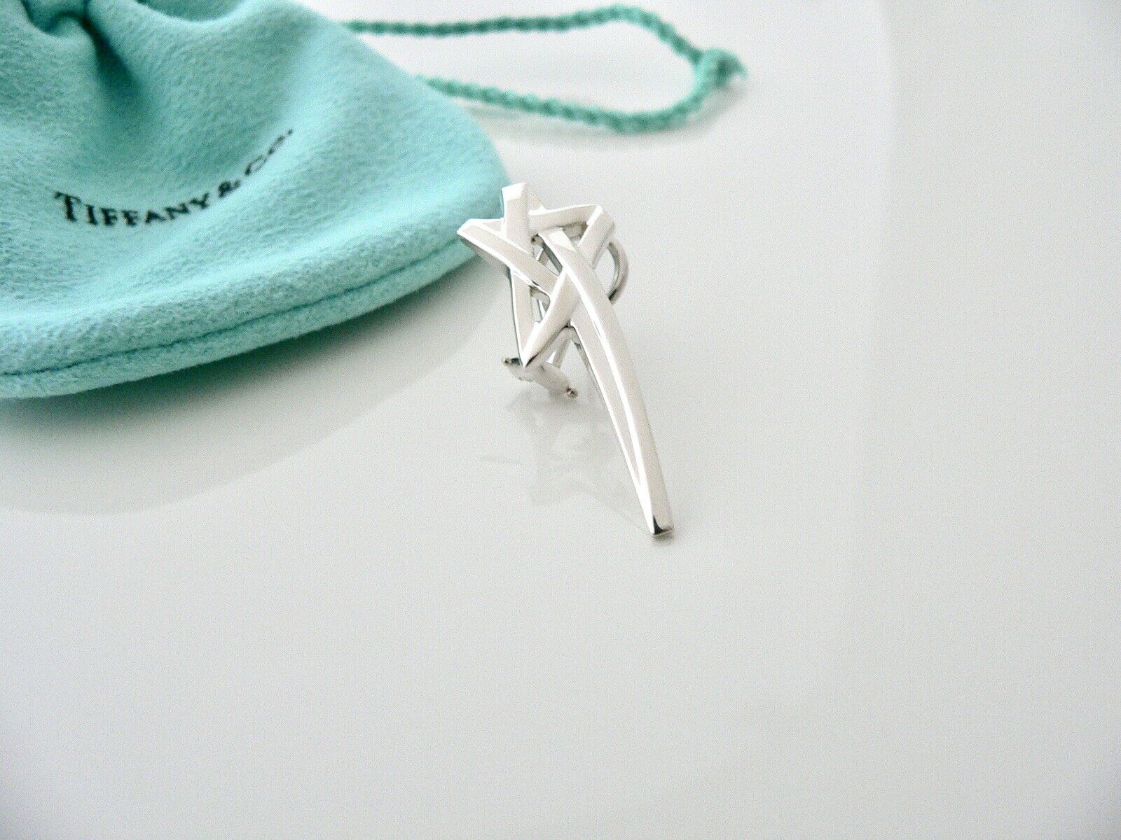 Tiffany & Co Silver Picasso Shooting Star Earrings Studs Gift Pouch Love Art