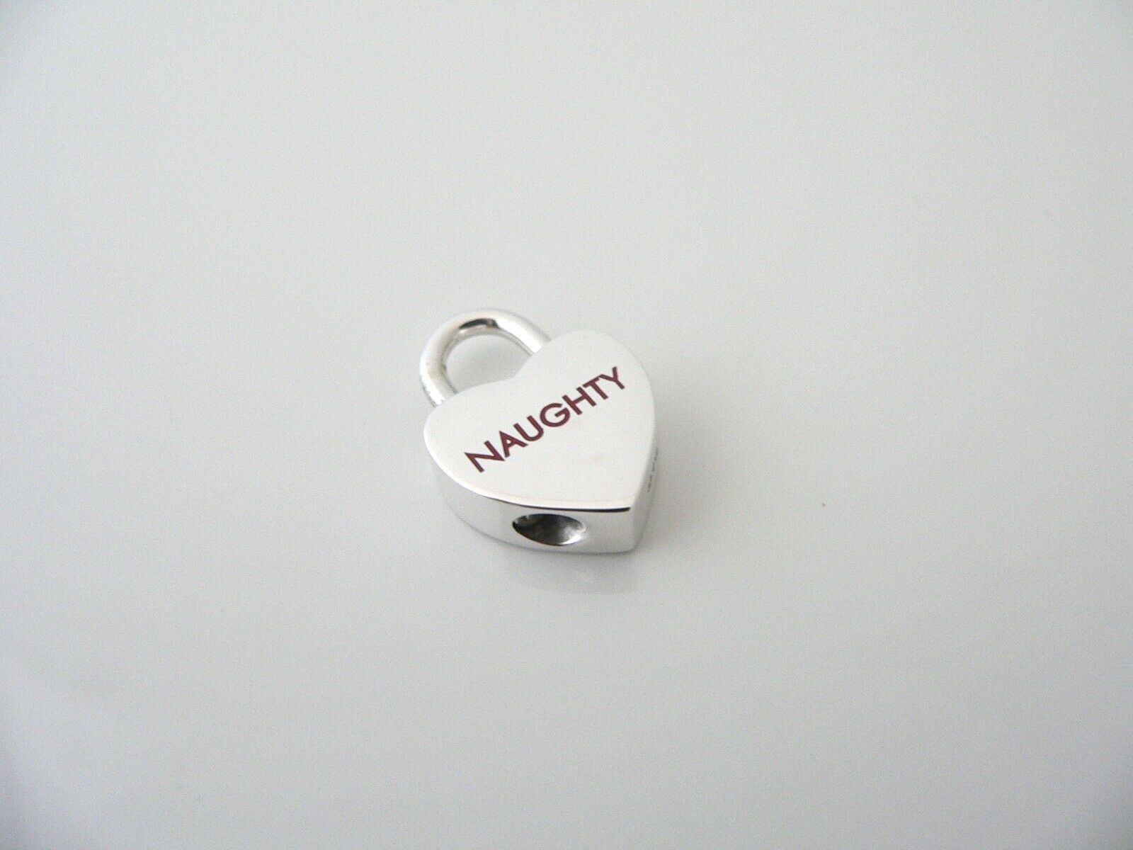 Tiffany & Co Naughty Nice Heart Padlock Charm 4 Necklace Bracelet Excellent Gift