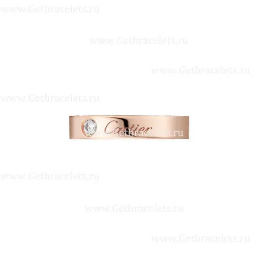 Replica Cartier C de Cartier Wedding Band With Diamond Pink Gold B4097200