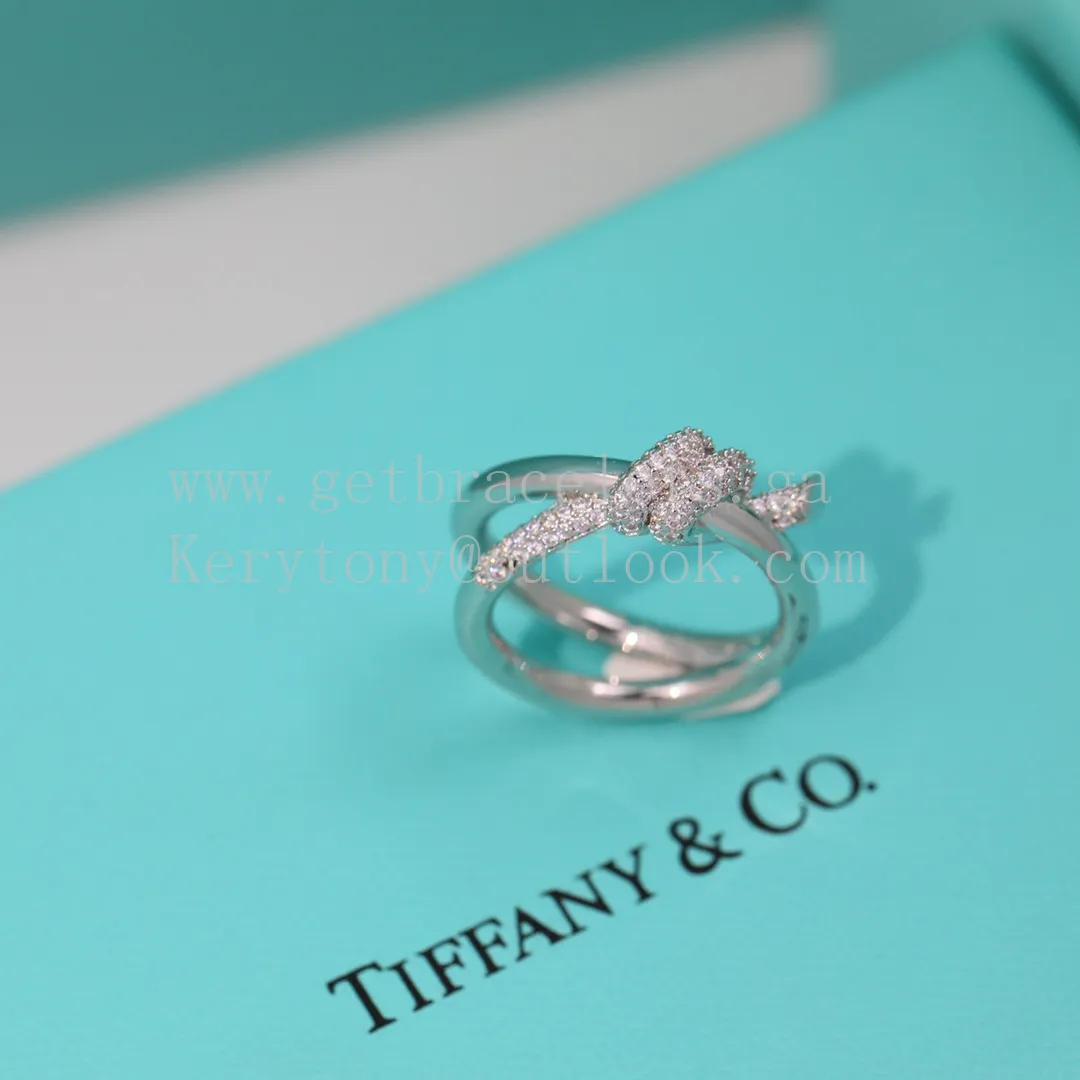 Tiffany Knot Ring Rose Gold/Yellow Gold/White Gold with Diamonds