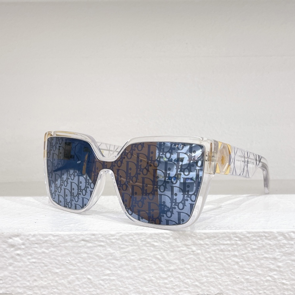 Dior Square Clear Sunglasses Top Quality (Replica）