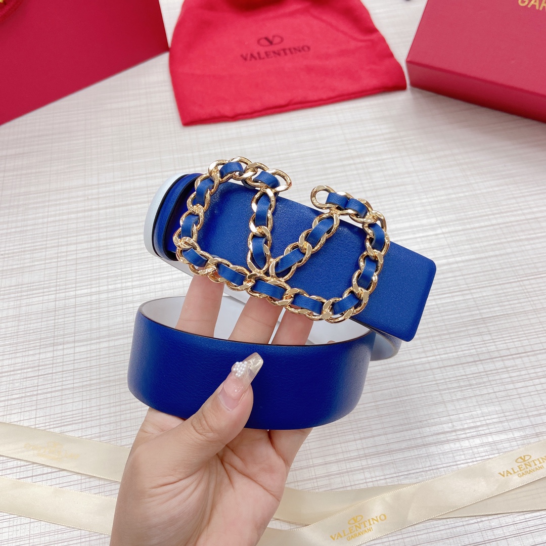 Valentino Leather Belts 1:1 Mirror Version