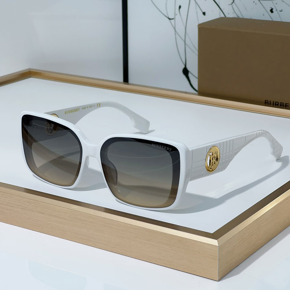 Burberry  Mirror leg Hollowed out Logo  Sunglasses Top quality （Replica）
