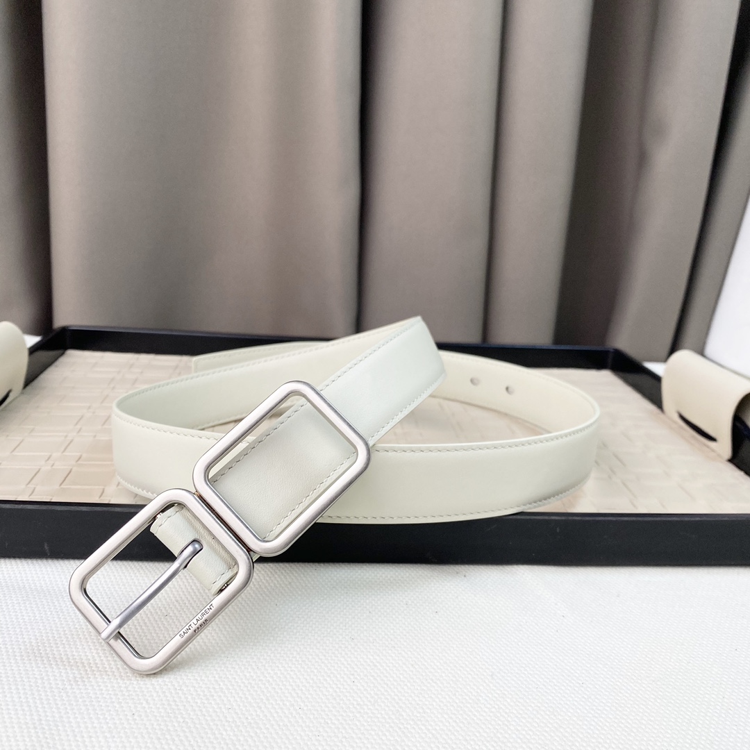 YSL Saint Laurent Leather Belts 1:1 Mirror Version