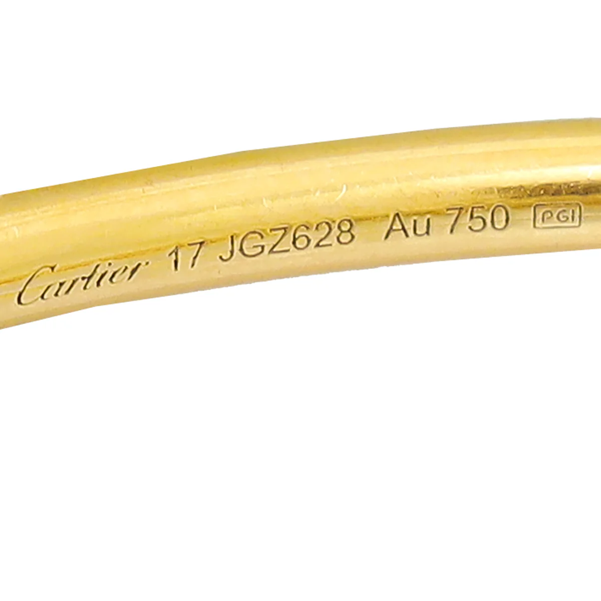 Cartier 18K Yellow Gold Diamond Juste Un Clou Small Model Bracelet 17