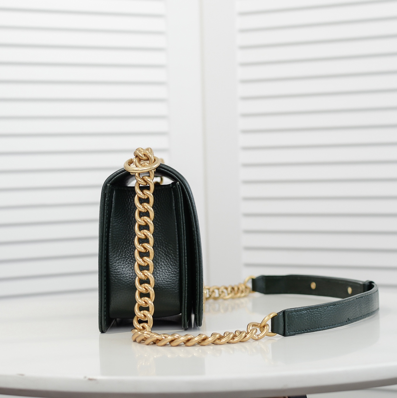 Chanel Leboy litchi or lychee pattern Shoulder Bag Handbag