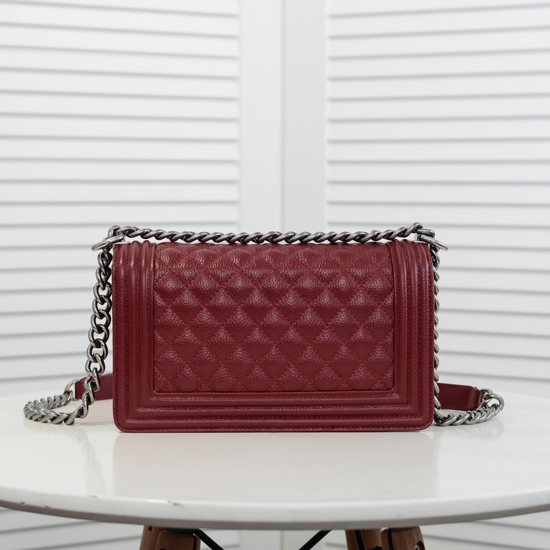 Chanel Leboy litchi or lychee pattern Shoulder Bag Handbag