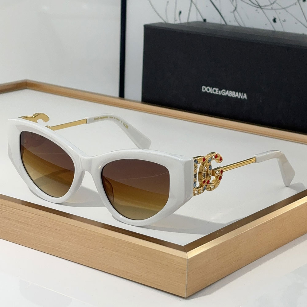 DOLCE & GABBAN DG Large Logo With Metal Mirror legs Sunglasses Top quality （Replica）