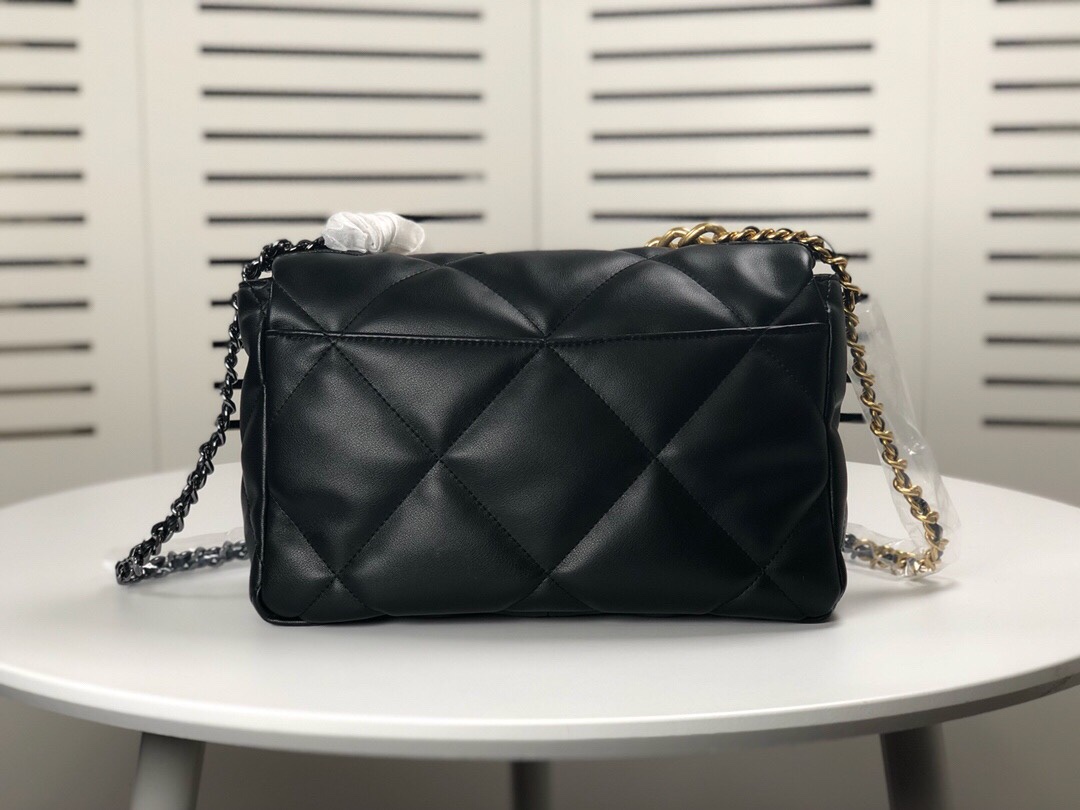 Chanel Lambskin Quilted Medium19 Flap Shoulder Bag Handbag