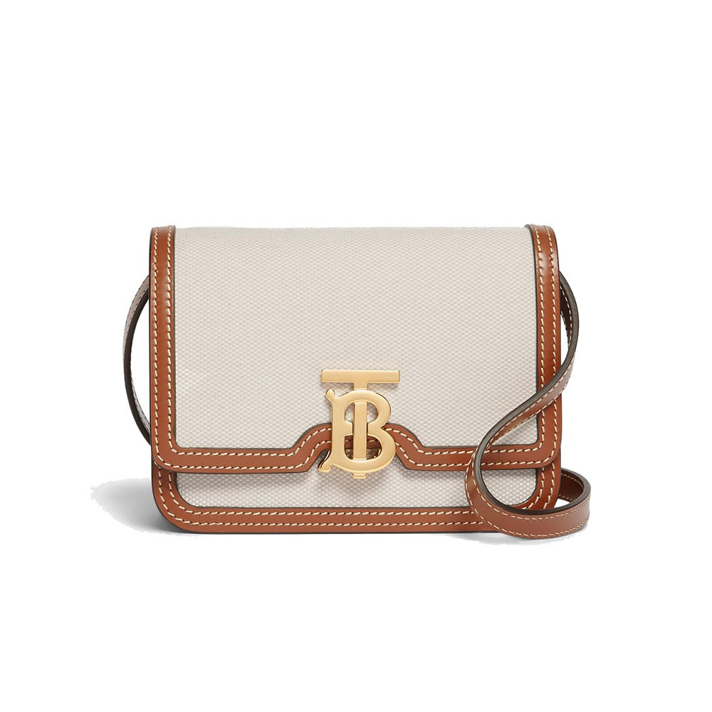 Burberry Canvas&leather Bag Small(Replica)