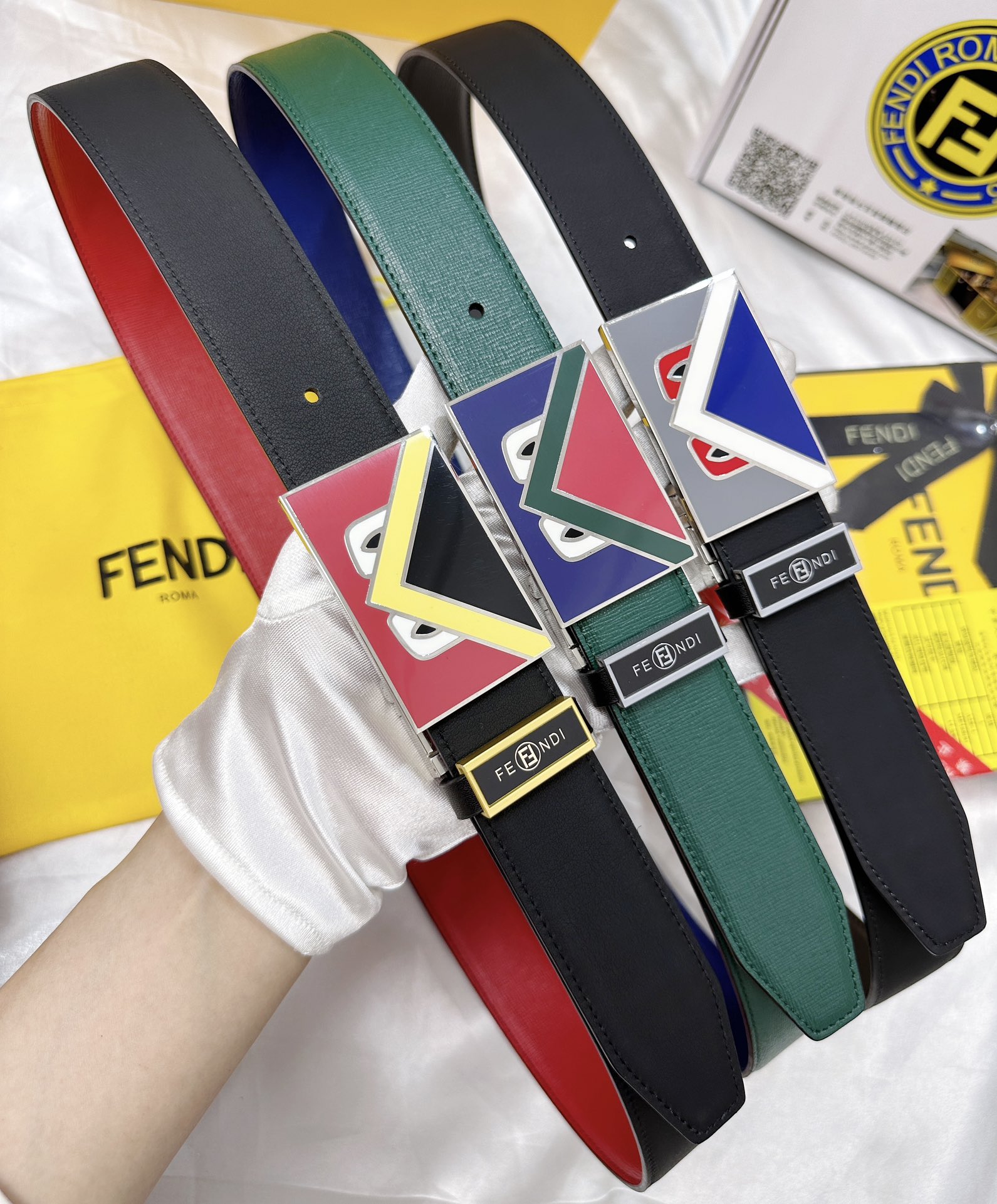 Fendi Leather Belts 1:1 Mirror Version