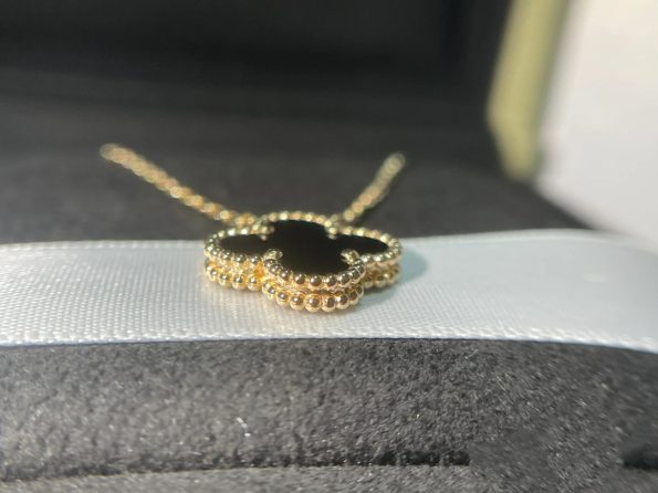 Van Cleef Necklace Dupe, Black Clover Leaf Necklace