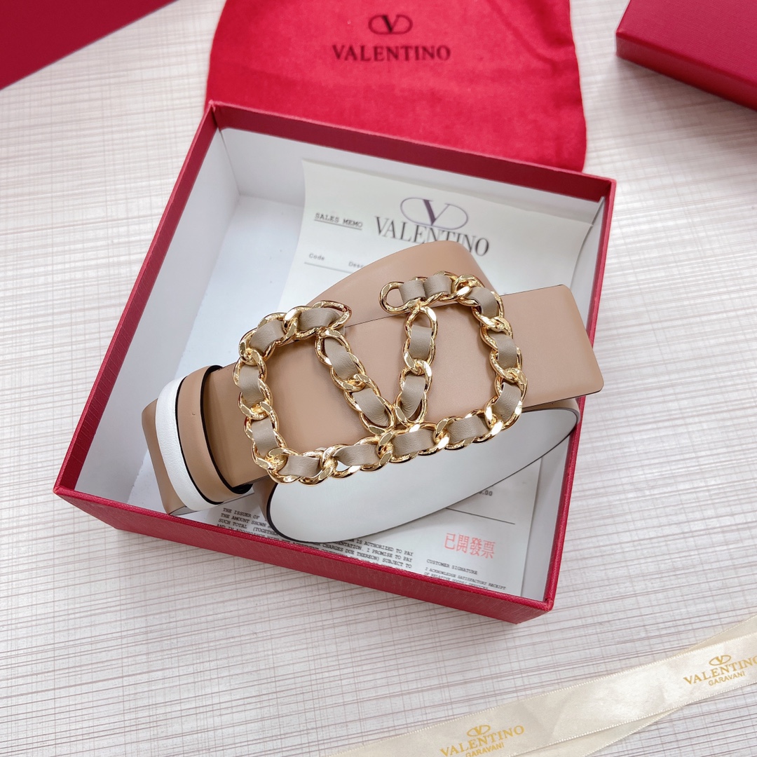 Valentino Leather Belts 1:1 Mirror Version