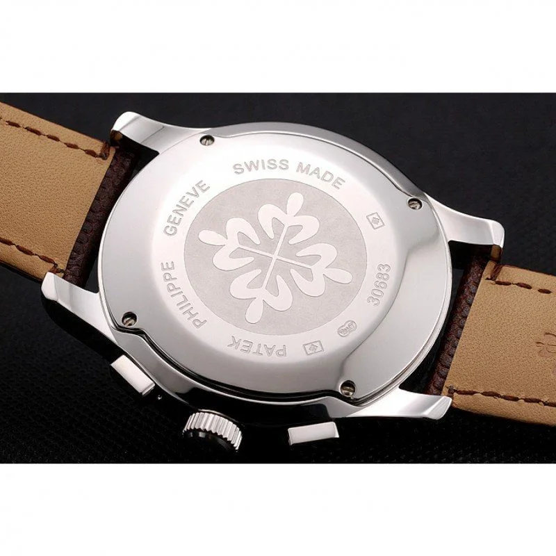 Chronograph White Guilloche Dial White 43 mm, Stainless Steel