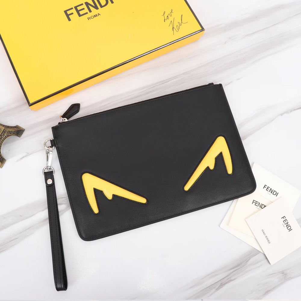 FENDI Printed Canvas Clutch Toiletry Bag(Replica)