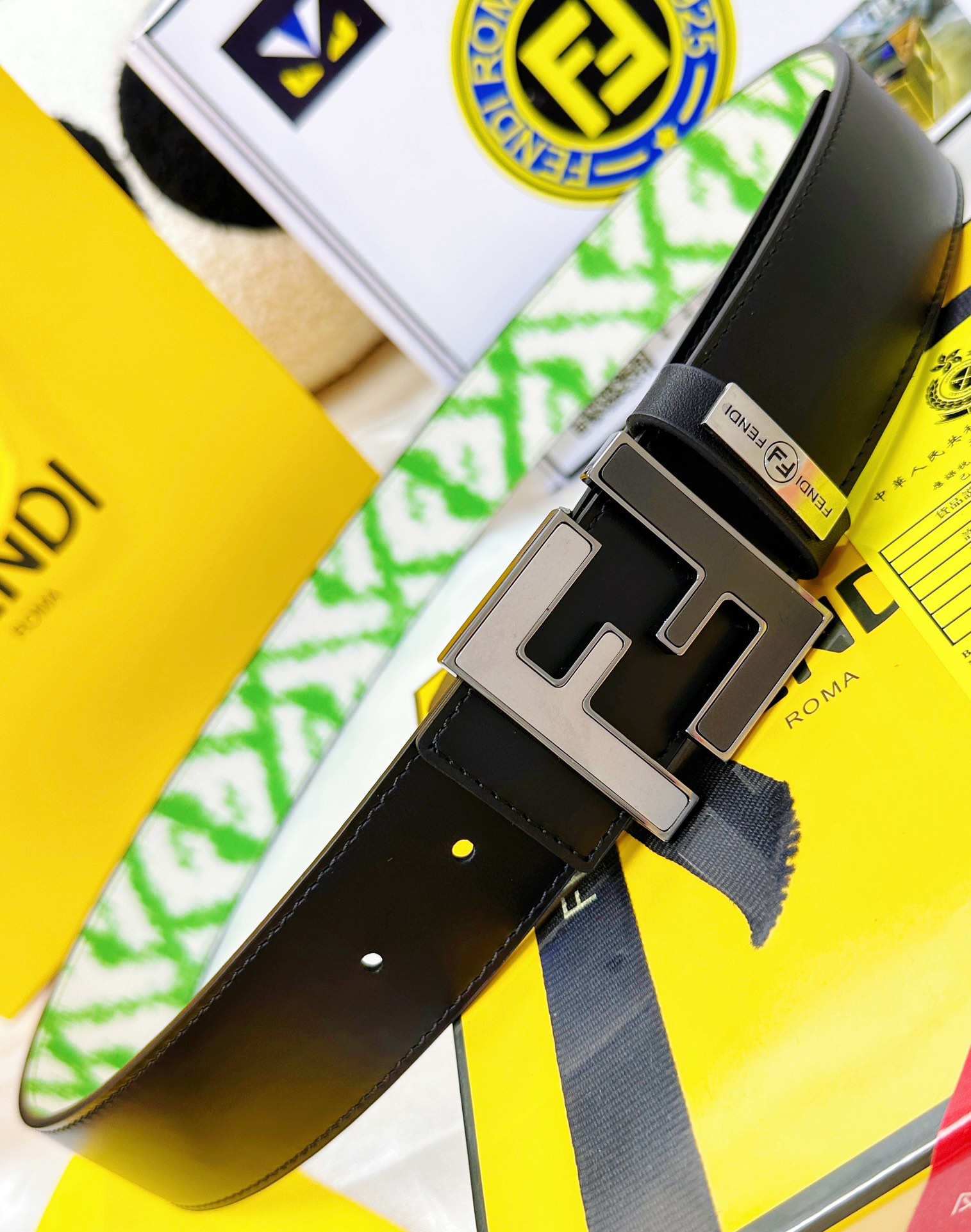 Fendi Leather Belts 1:1 Mirror Version