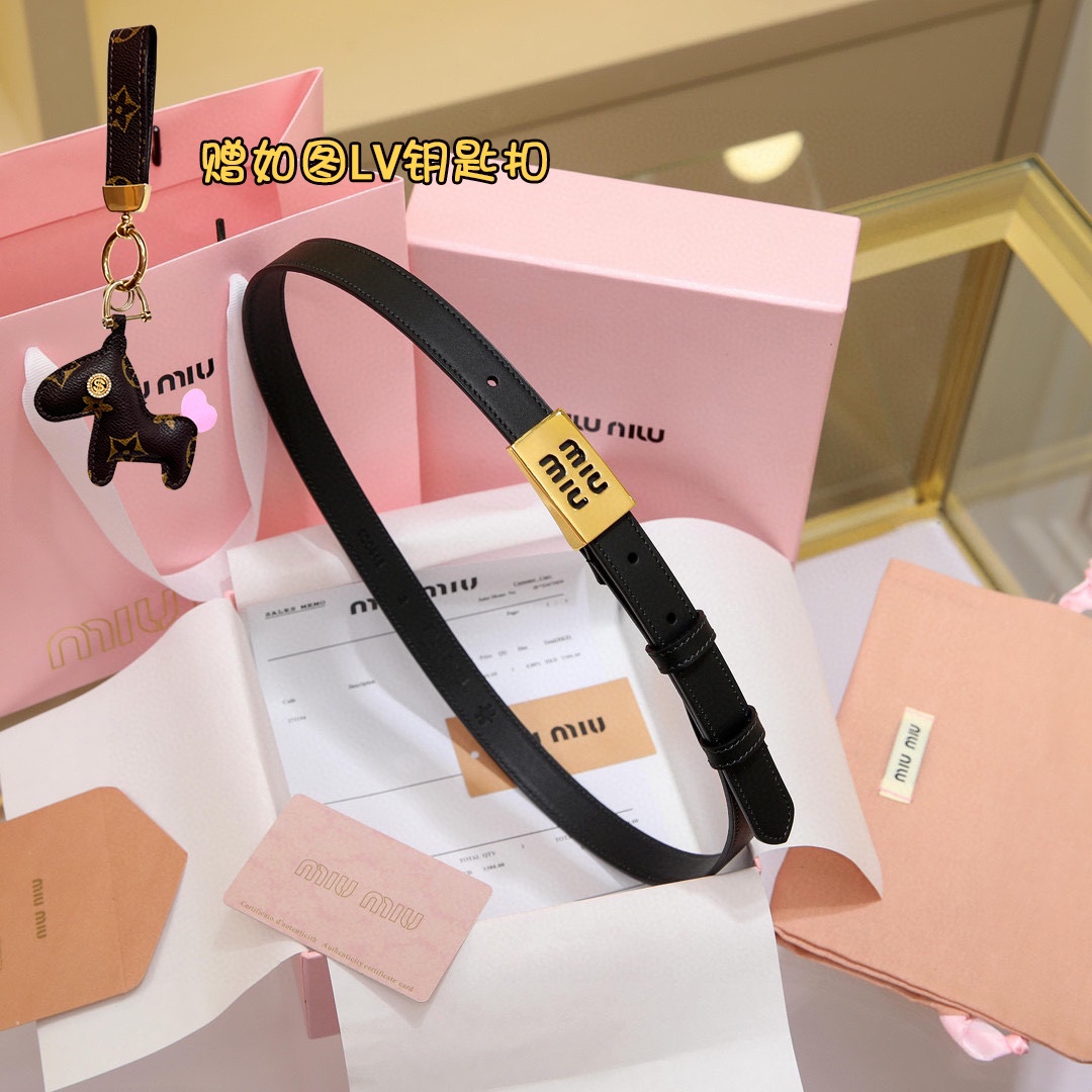 MiuMiu Leather Belts 1:1 Mirror Version