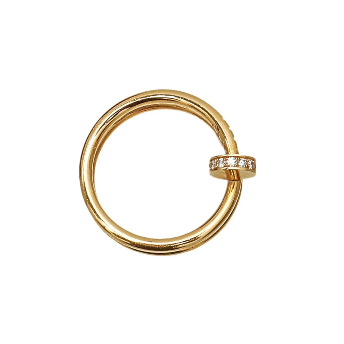 Cartier 18K Yellow Gold Diamond Juste Un Clou Ring 51