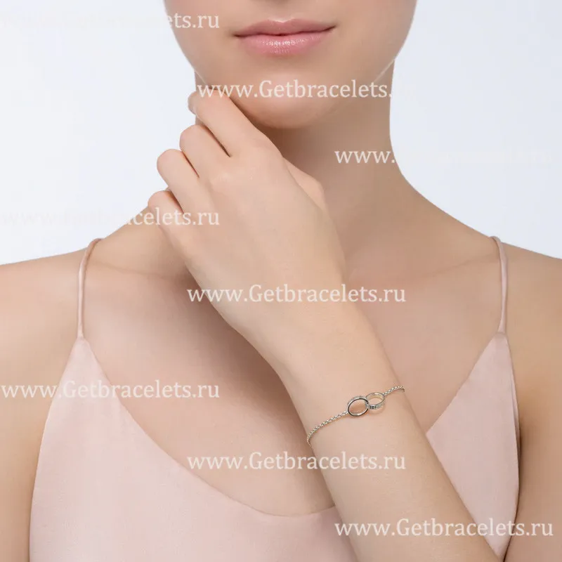 Replica Cariter Love Bracelet White Gold Double Ring B6027200