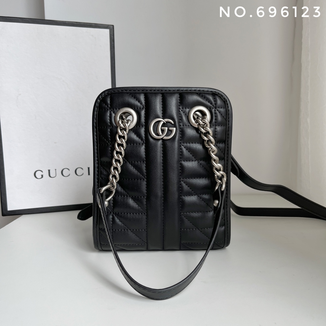 Gucci Marmont Leather Handbags Tote Bag (Replica)