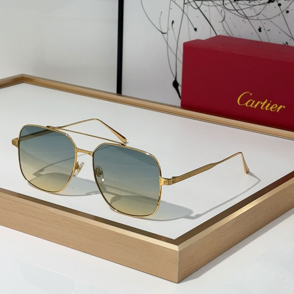 Cartier  Slim Metal Frame sunglasses Top quality （Replica）