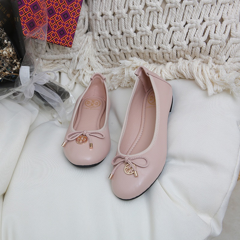 Tory Burch Leather Round Bow  Sandals Slide (Replica)