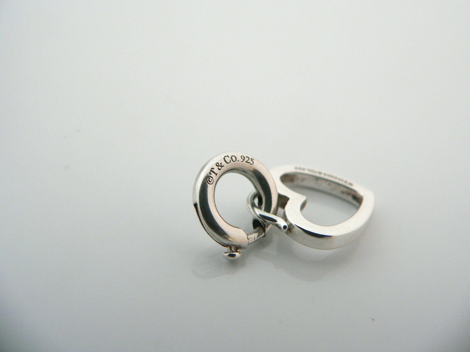 Tiffany & Co Silver Heart Love Circle Clasp 4 Necklace Bracelet Classic Gift