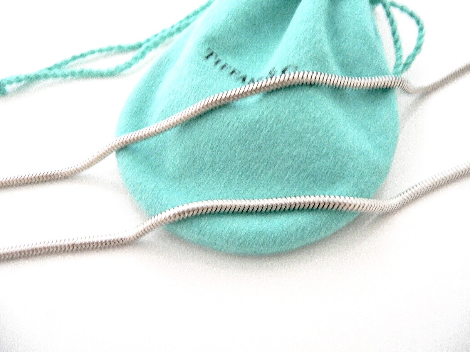 Tiffany & Co Perfume Bottle Necklace Pendant Charm 24 Inch Chain Silver Gift Art