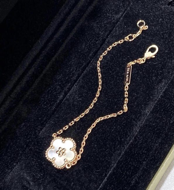 Van Cleef Plum Bossom Bracelet Dupe, Rose Gold